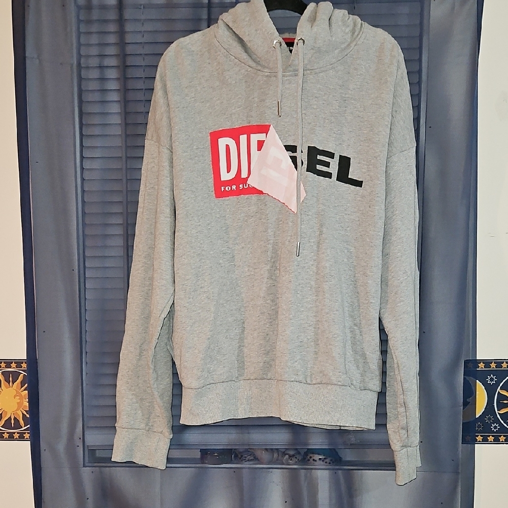 Diesel Red and Gray Sweatshirt